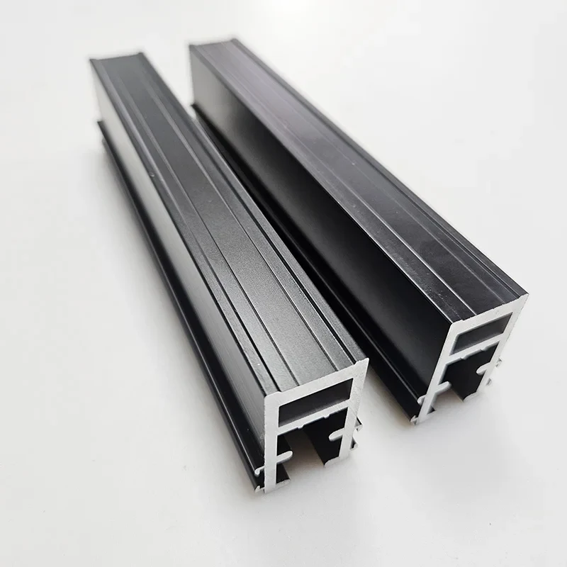 Black-finished architectural sections — catalog reference photograph