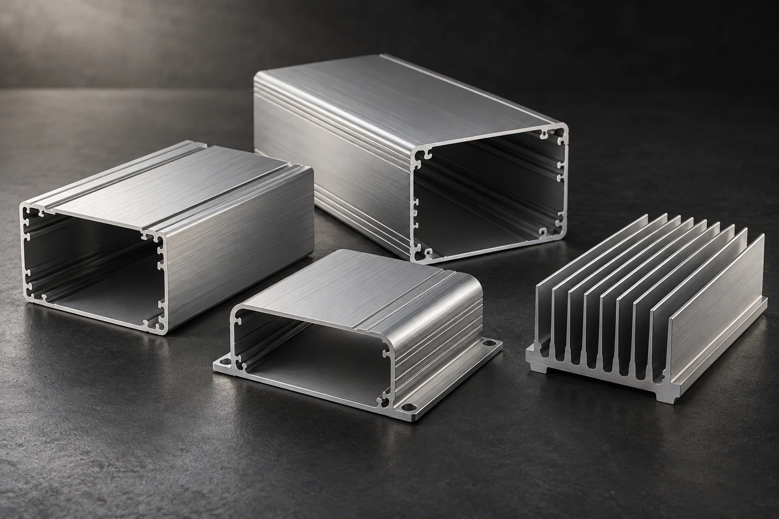 Conceptual extrusion applications; no available tooling or supplied project is implied.